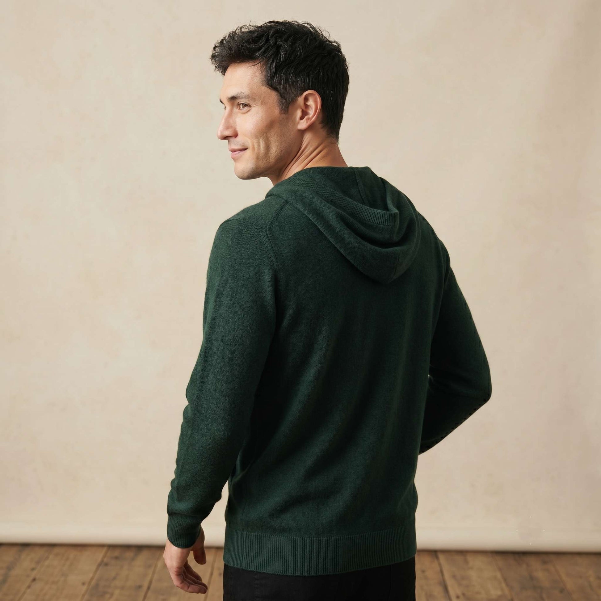 Original Kora Zip Himalayan Cashmere Hoodie For Men — Himalayan cashmere, view 23