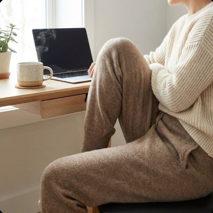 The Zenith Natural Jogger | 100% Undyed Pure Himalayan Cashmere