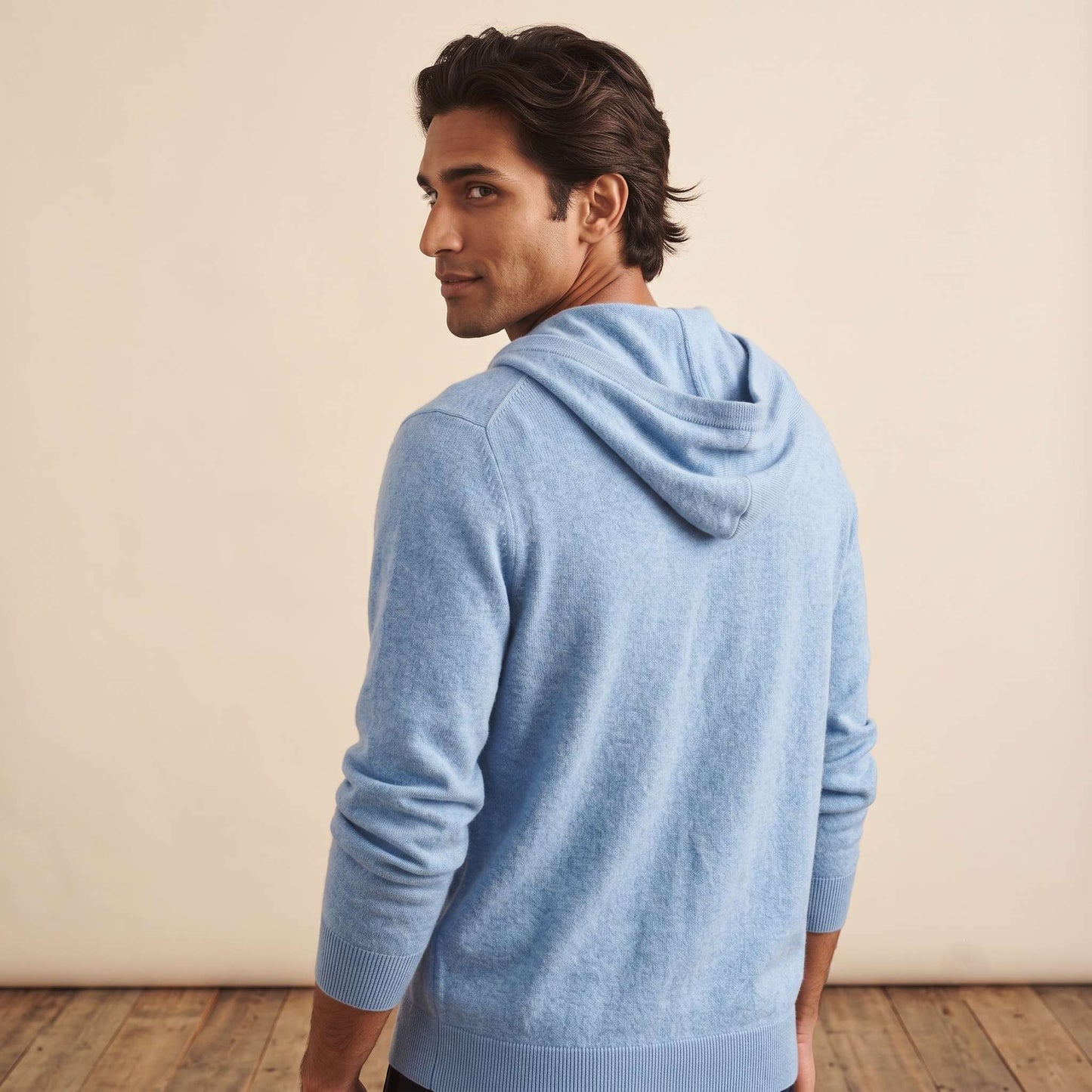 Original Kora Zip Himalayan Cashmere Hoodie For Men — Himalayan cashmere, view 17