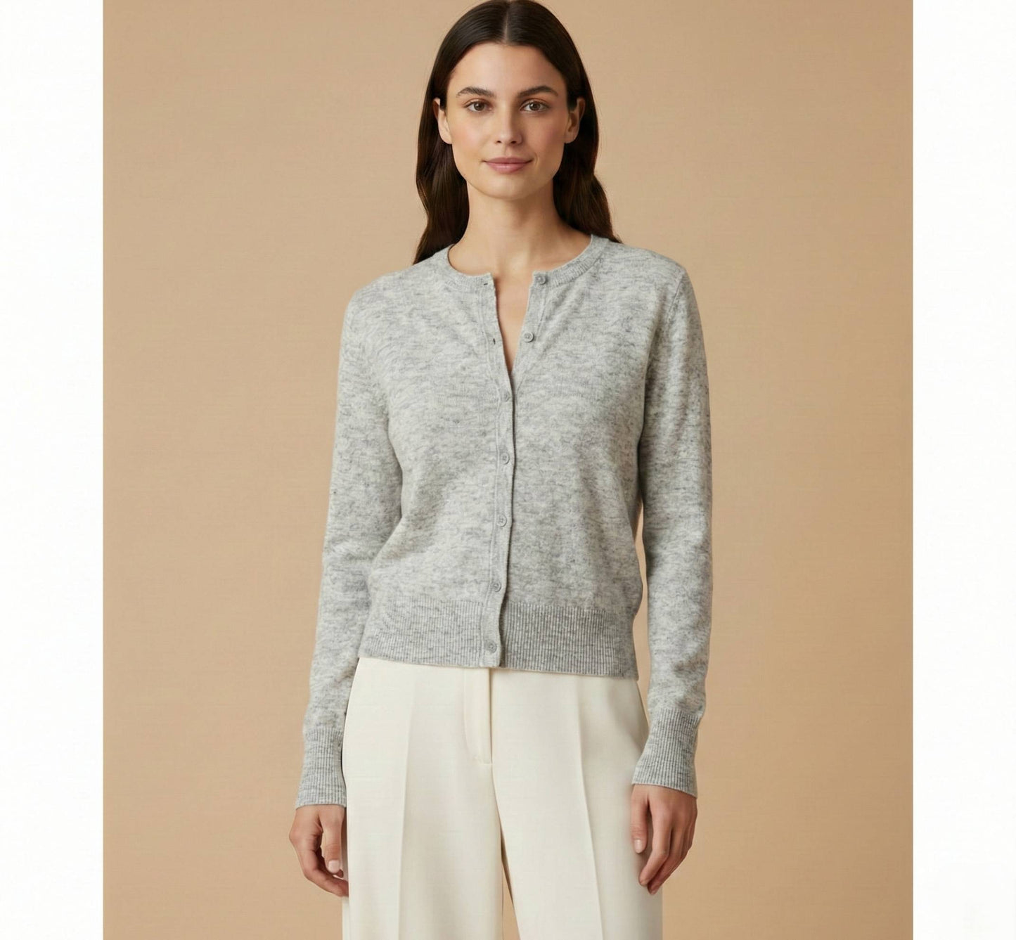 Undyed Himalayan Cashmere Pokhara Cardigan For Women