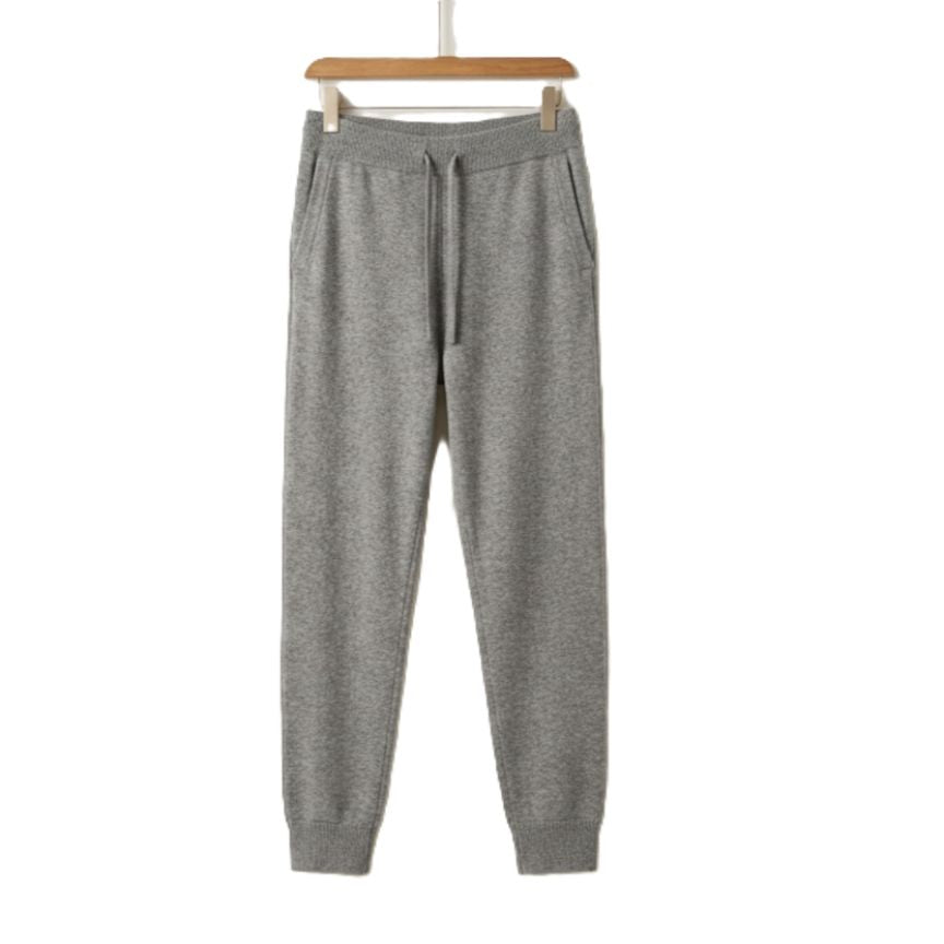 Light Grey Melange The Zenith Natural Jogger | 100% Undyed Pure Himalayan Cashmere