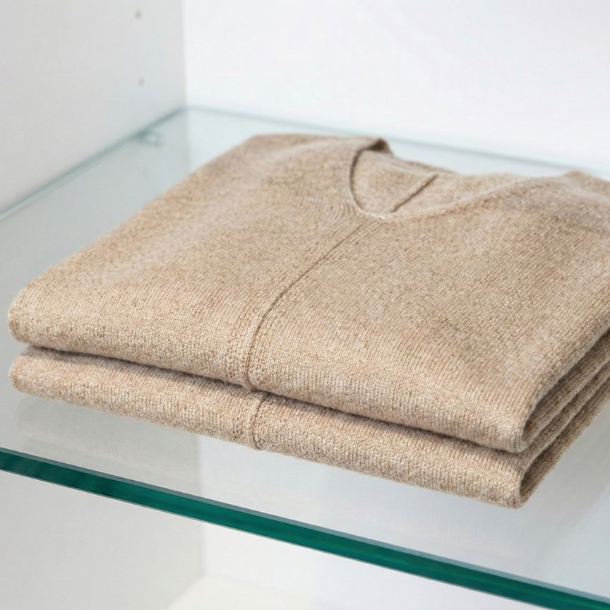 The V-Neck Poncho | 100% Undyed Pure Himalayan Cashmere