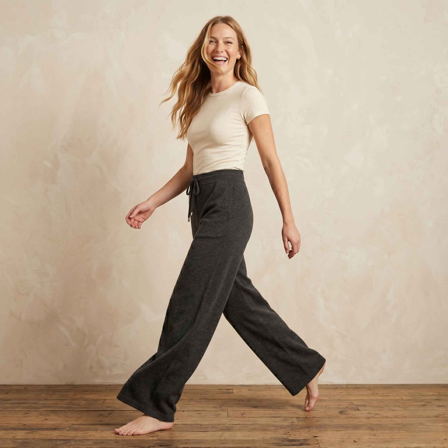 The Zenith Natural Sweatpant Undyed Himalayan Cashmere For Women