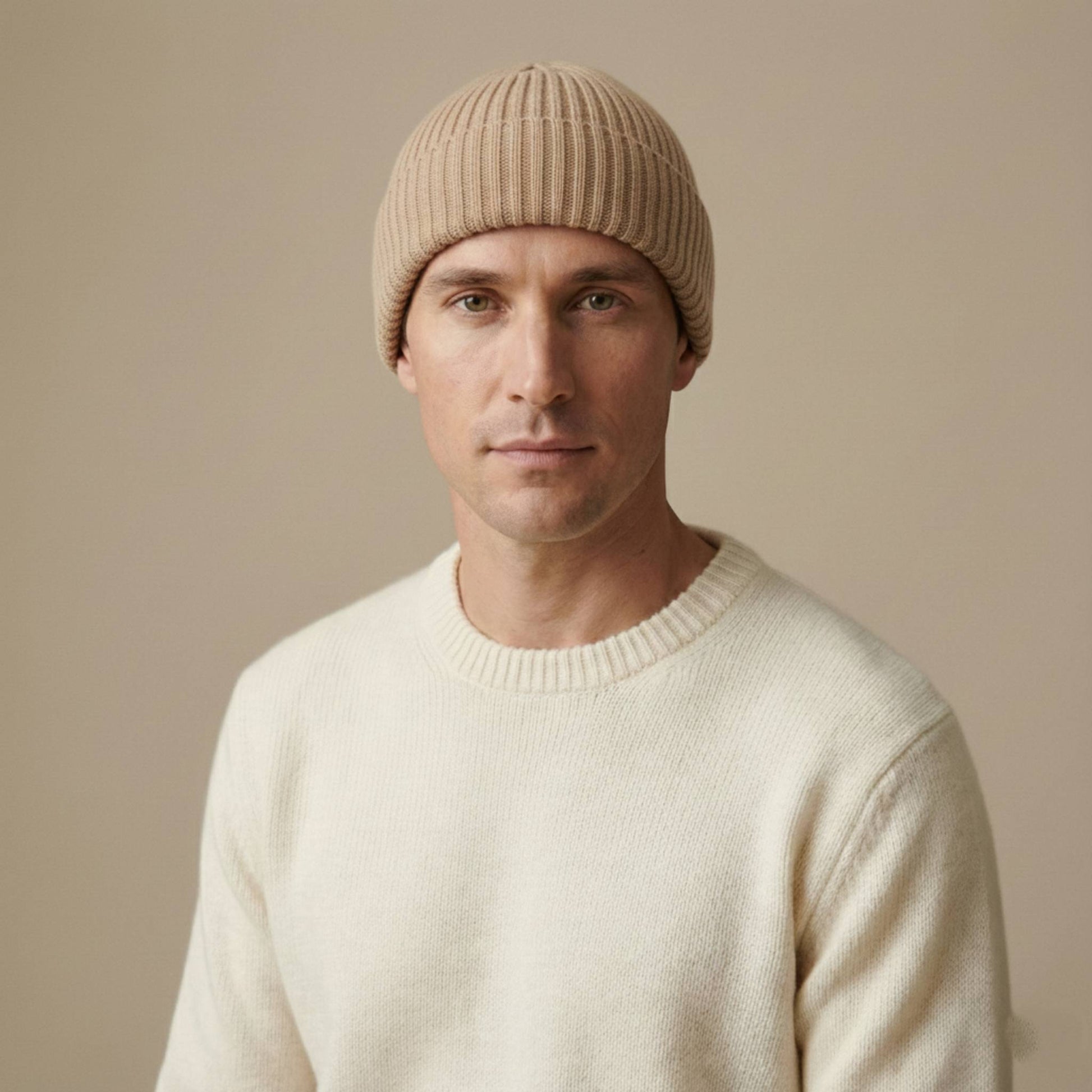 Haven Ribbed Cashmere Beanie | 100% Pure Himalayan Men