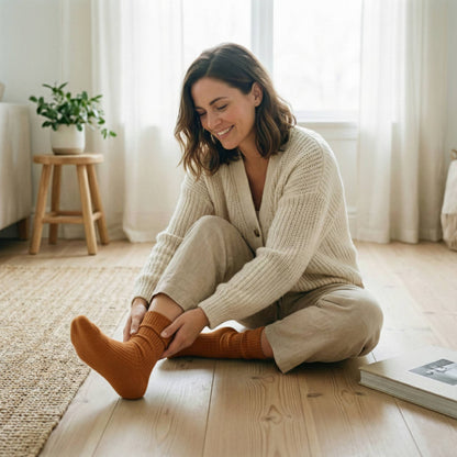 Pure Cashmere Knee Socks Women's | Solace Luxury | Handmade