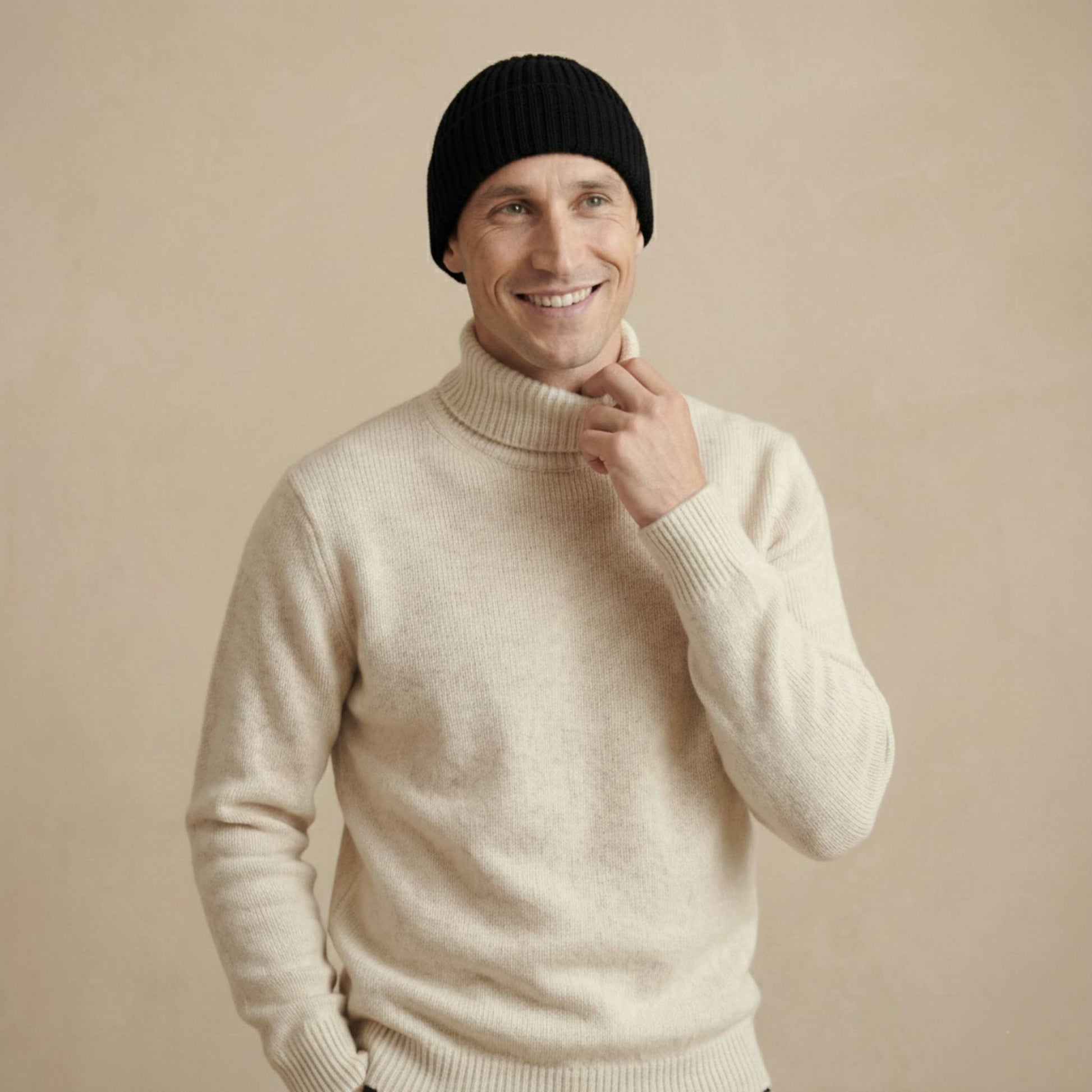 Haven Ribbed Cashmere Beanie | 100% Pure Himalayan Men