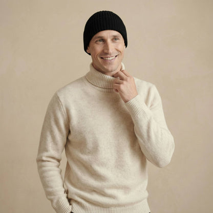 Haven Ribbed Cashmere Beanie | 100% Pure Himalayan Men