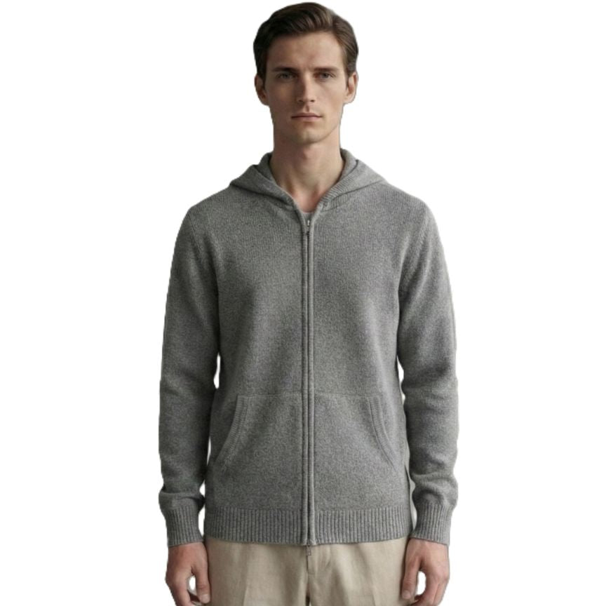 The Original Zip Hoodie | 100% Pure Himalayan Cashmere Heather Gray
