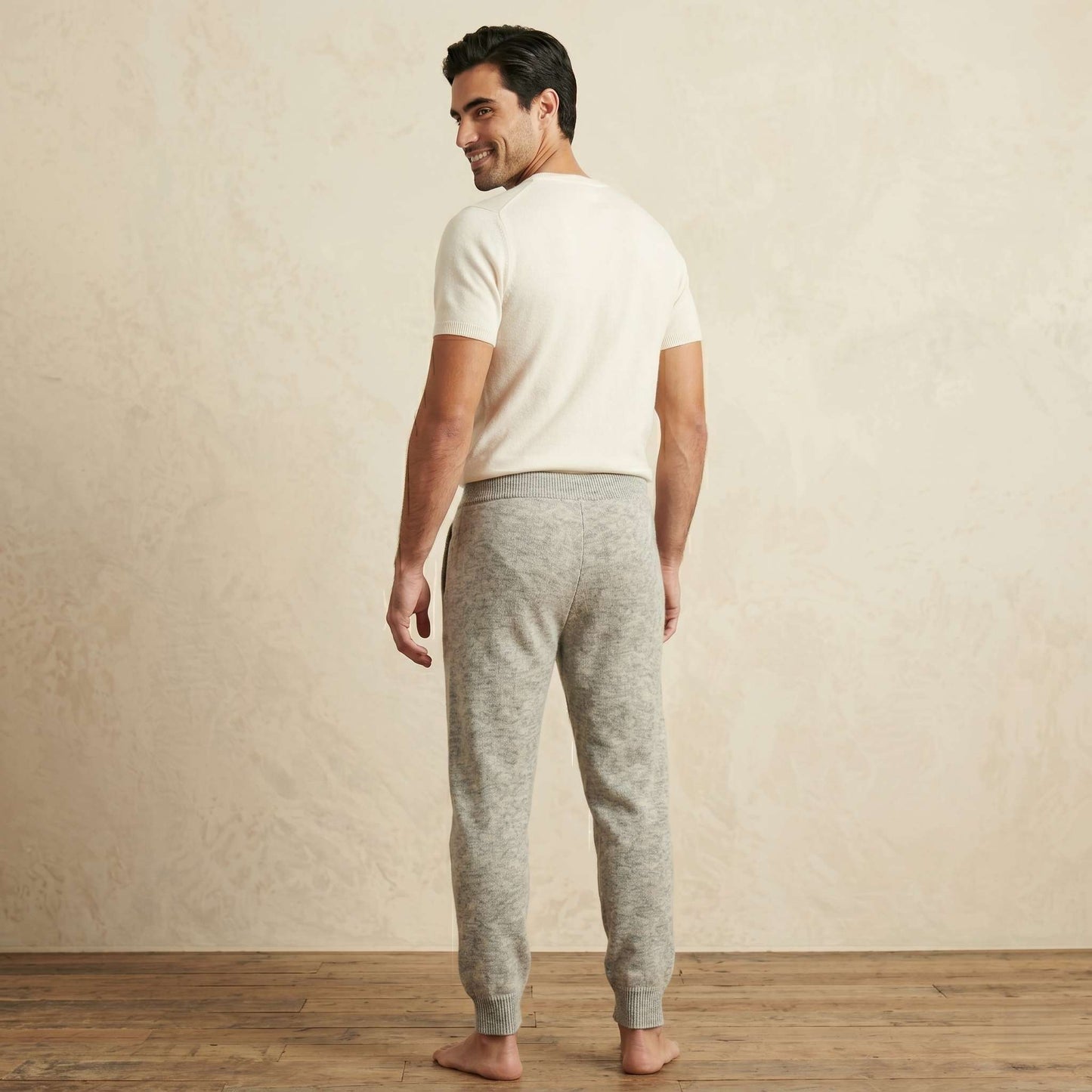 Zenith Natural Undyed Himalayan Cashmere Jogger For Men — Himalayan cashmere, view 18