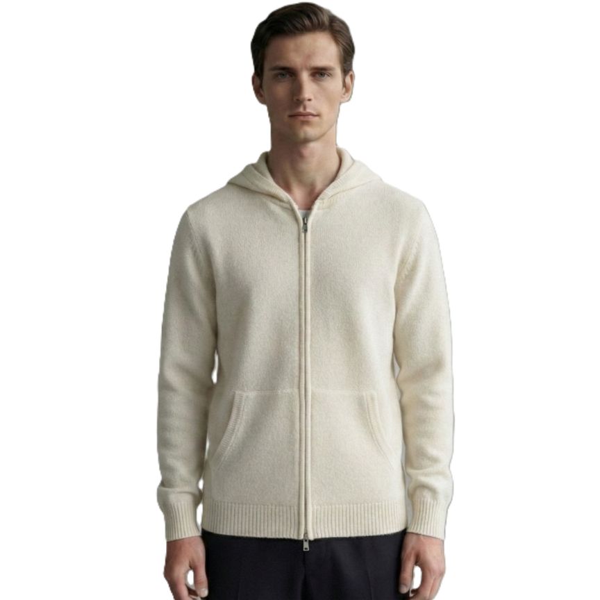 The Original Zip Hoodie | 100% Pure Himalayan Cashmere Off-White
