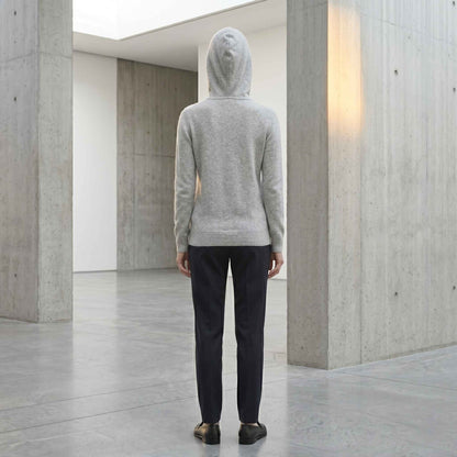 100% Undyed Cashmere Women's Hoodie — Chemical-Free Natural Chyangra Cashmere