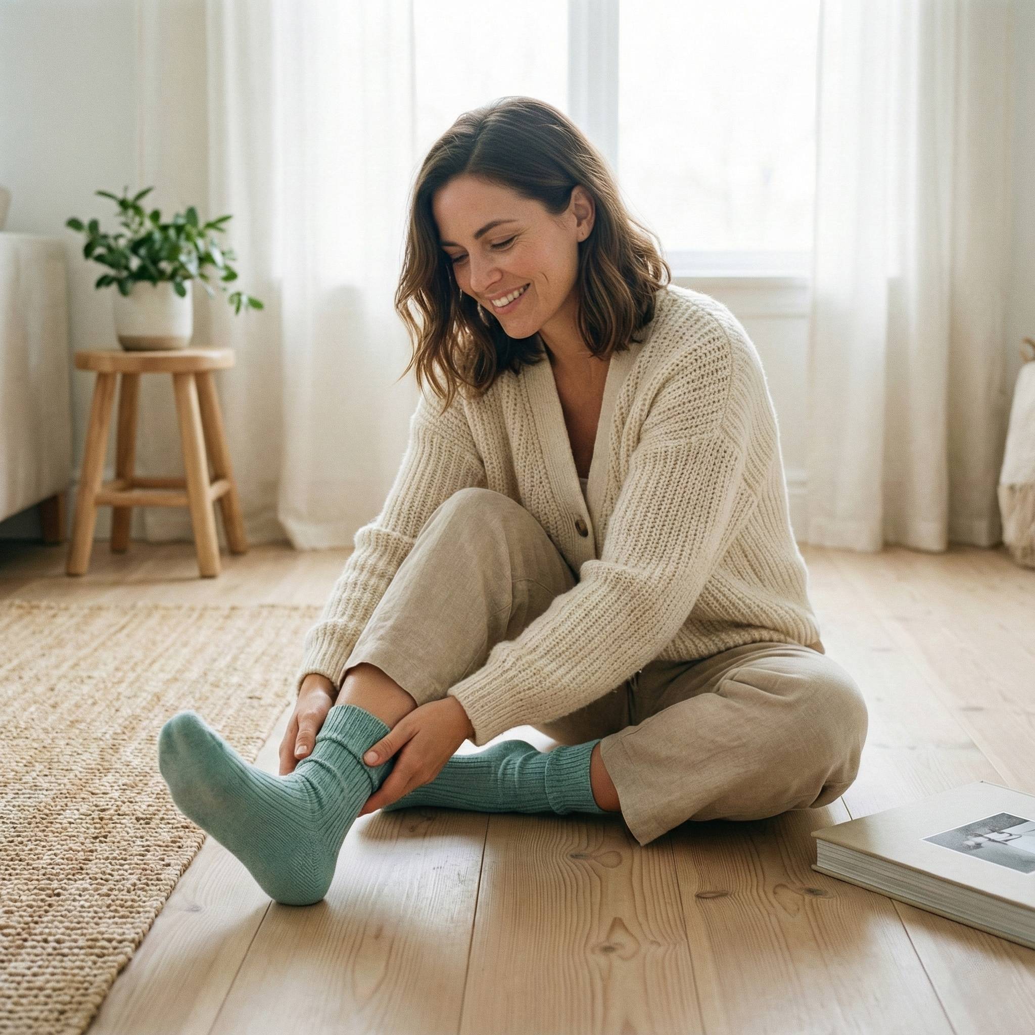Pure Cashmere Knee Socks Women's | Solace Luxury | Handmade
