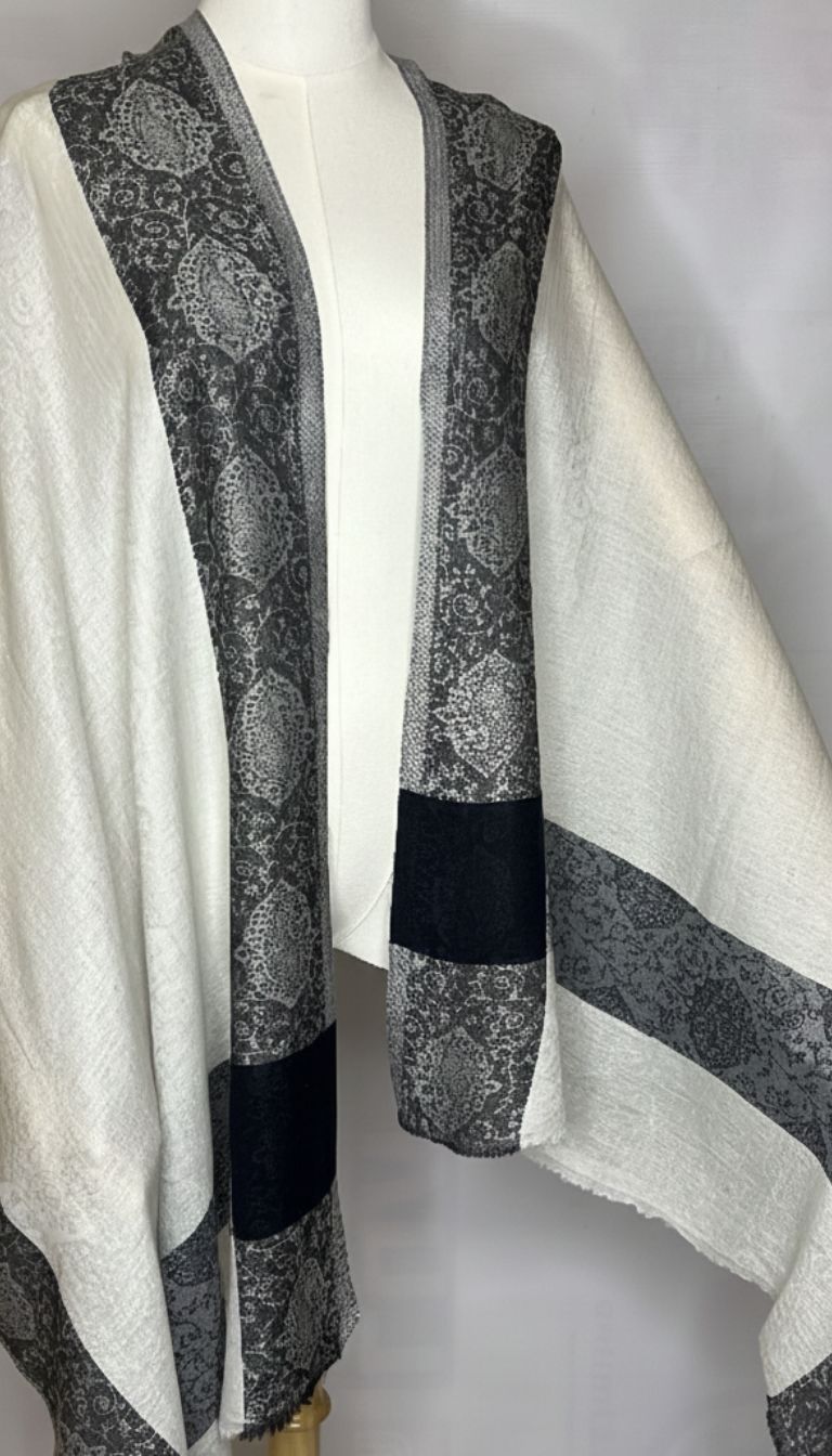 100% Pure Himalayan Cashmere Pashmina Shawl - Signature Neutral & Pattern Collection