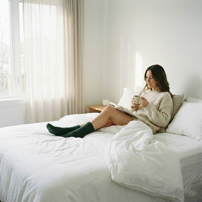 Pure Cashmere Knee Socks Women's | Solace Luxury | Handmade