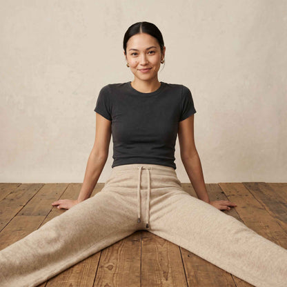 The Zenith Natural Sweatpant Undyed Himalayan Cashmere For Women