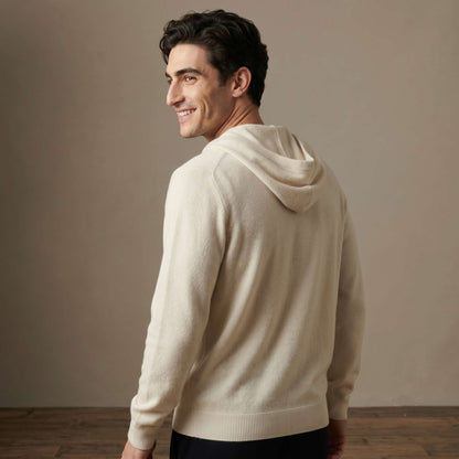 Original Kora Zip Himalayan Cashmere Hoodie For Men — Himalayan cashmere, view 38
