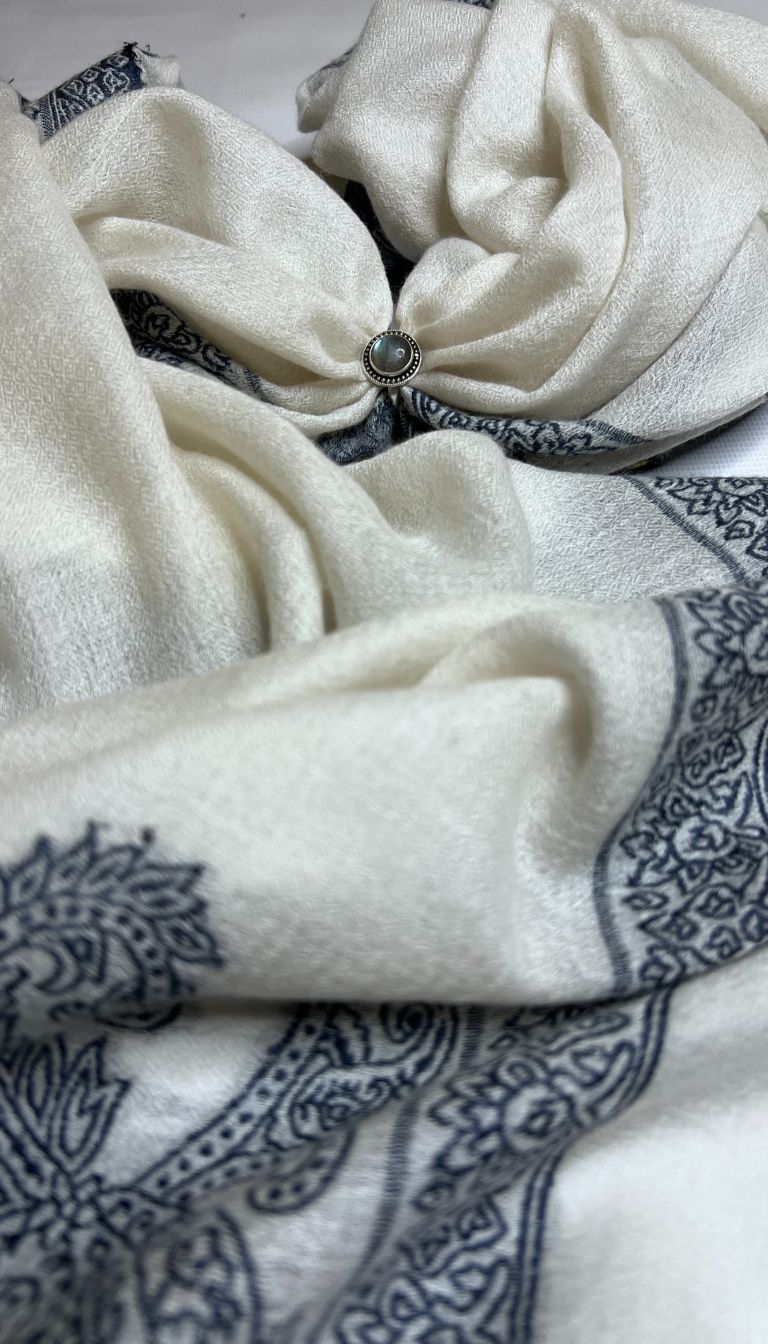 100% Pure Himalayan Cashmere Pashmina Shawl - Signature Neutral & Pattern Collection
