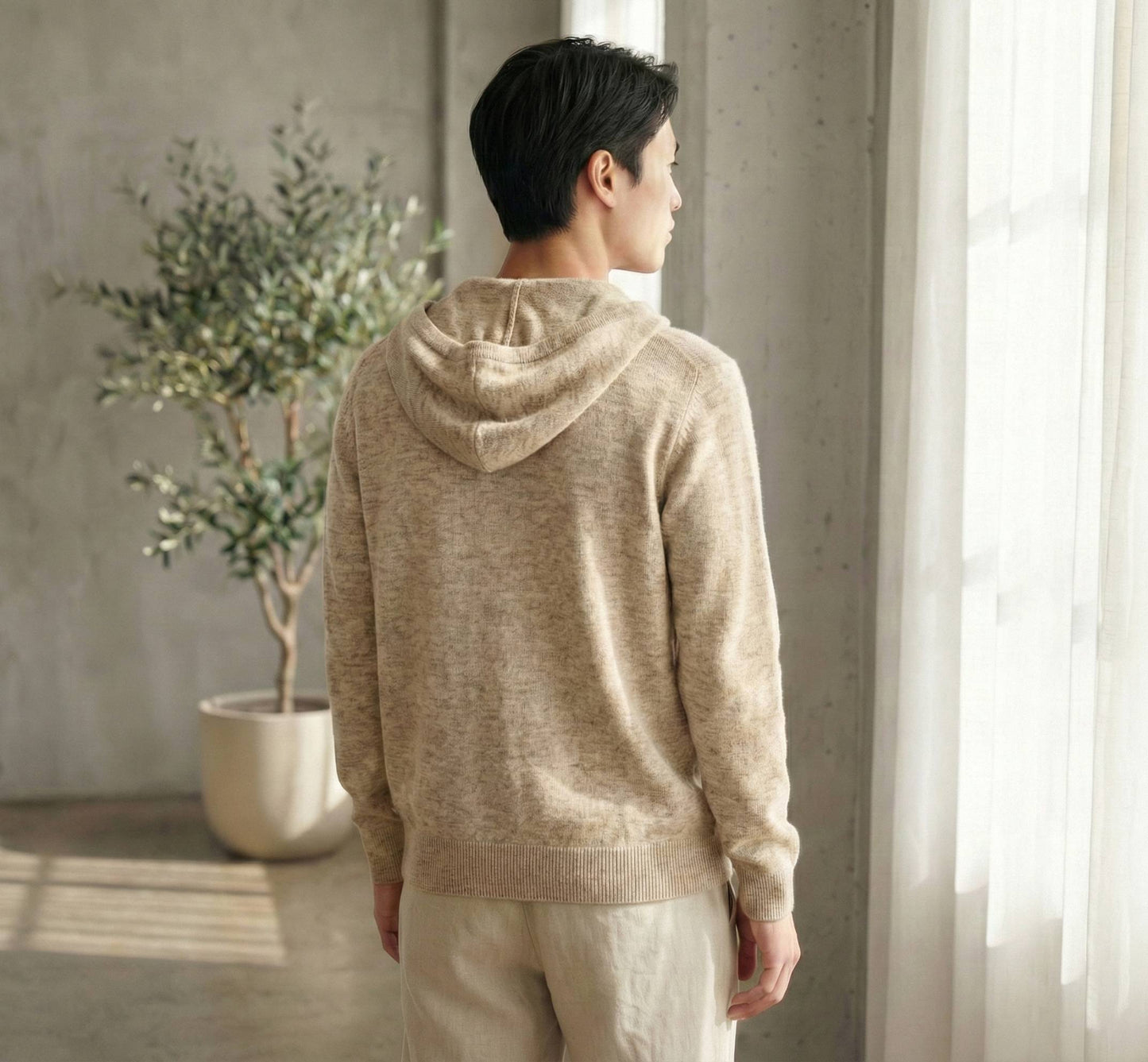 Oatmeal Melange Kora Zip Hoodie