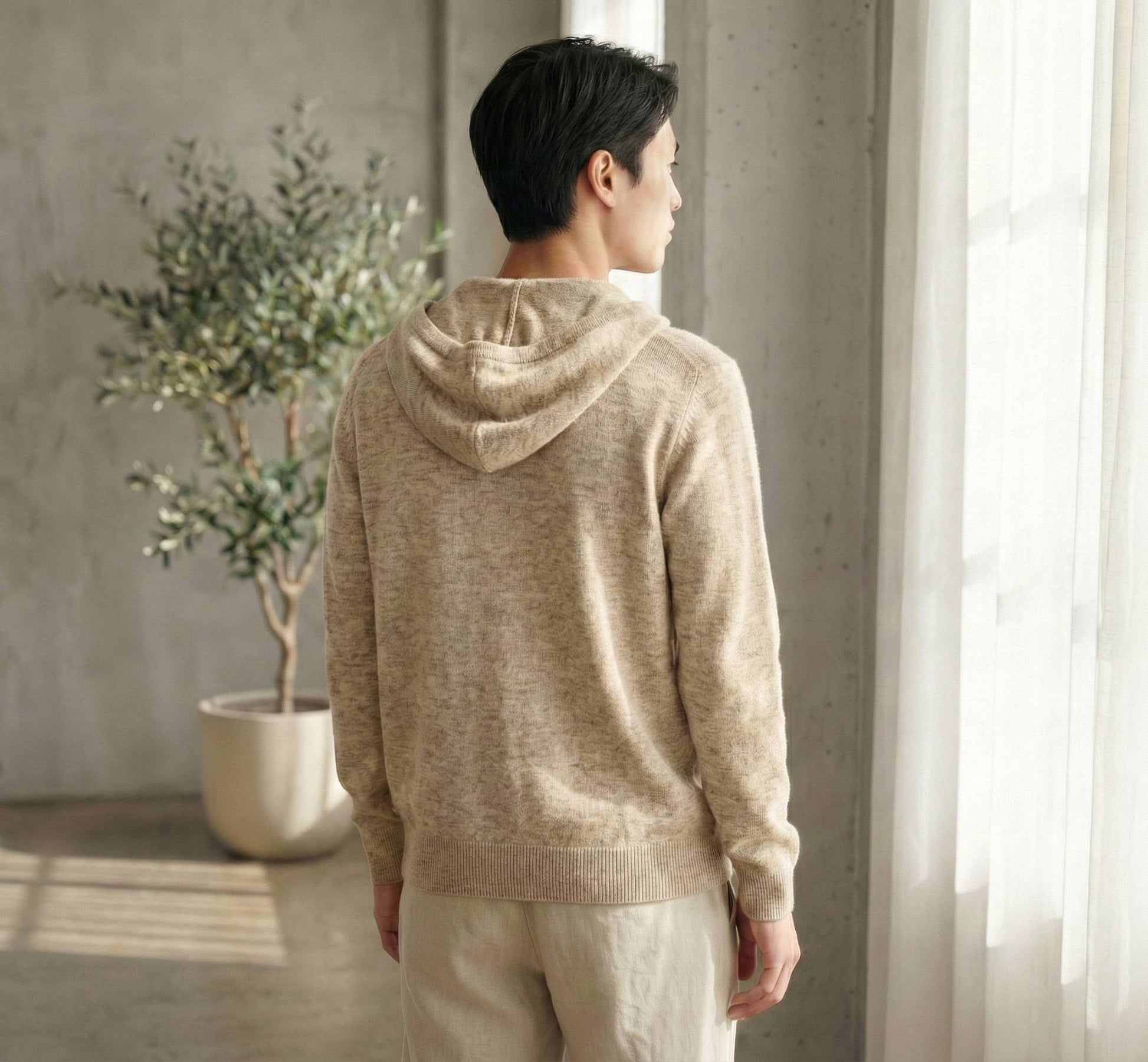 Oatmeal Melange Kora Zip Hoodie