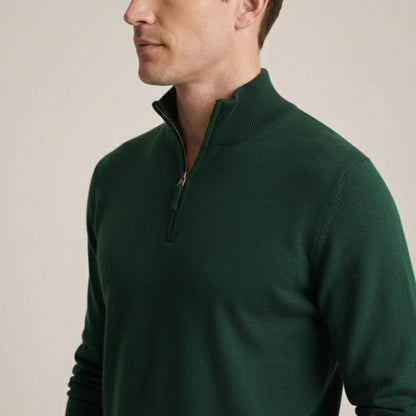 Exclusive Pine Himalayan Cashmere Half-Zip Men's Embrace Sweater