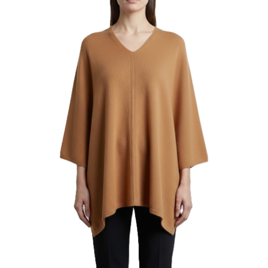 The V-Neck Poncho | 100% Pure Himalayan Cashmere