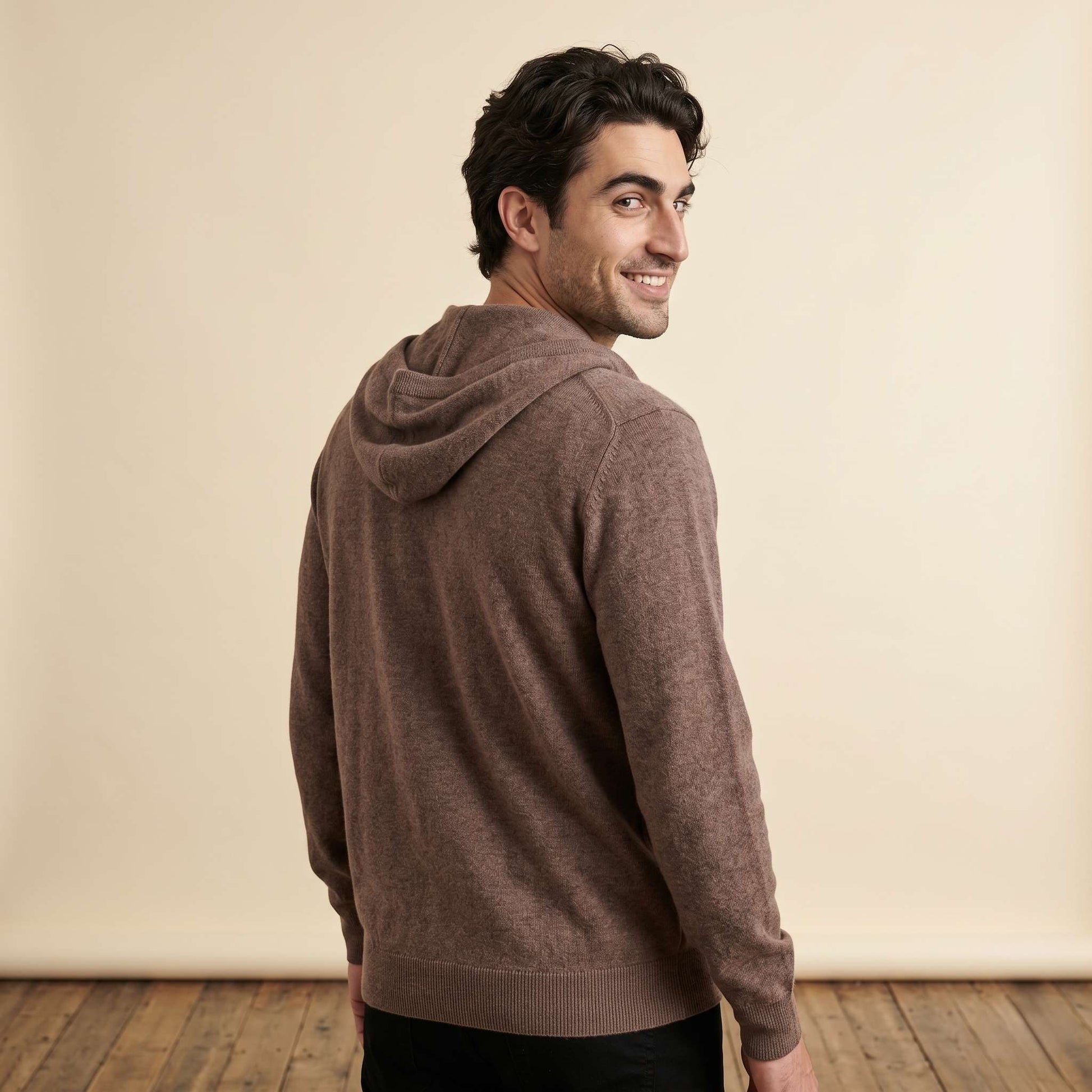 Original Kora Zip Himalayan Cashmere Hoodie For Men — Himalayan cashmere, view 42