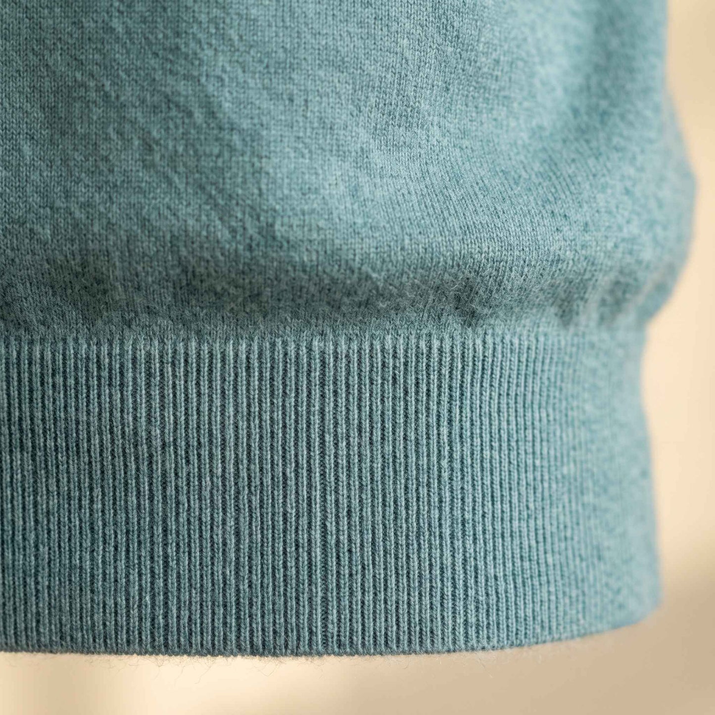 Men's cashmere half-zip sweater, Embrace in Heathered Jade - view 7