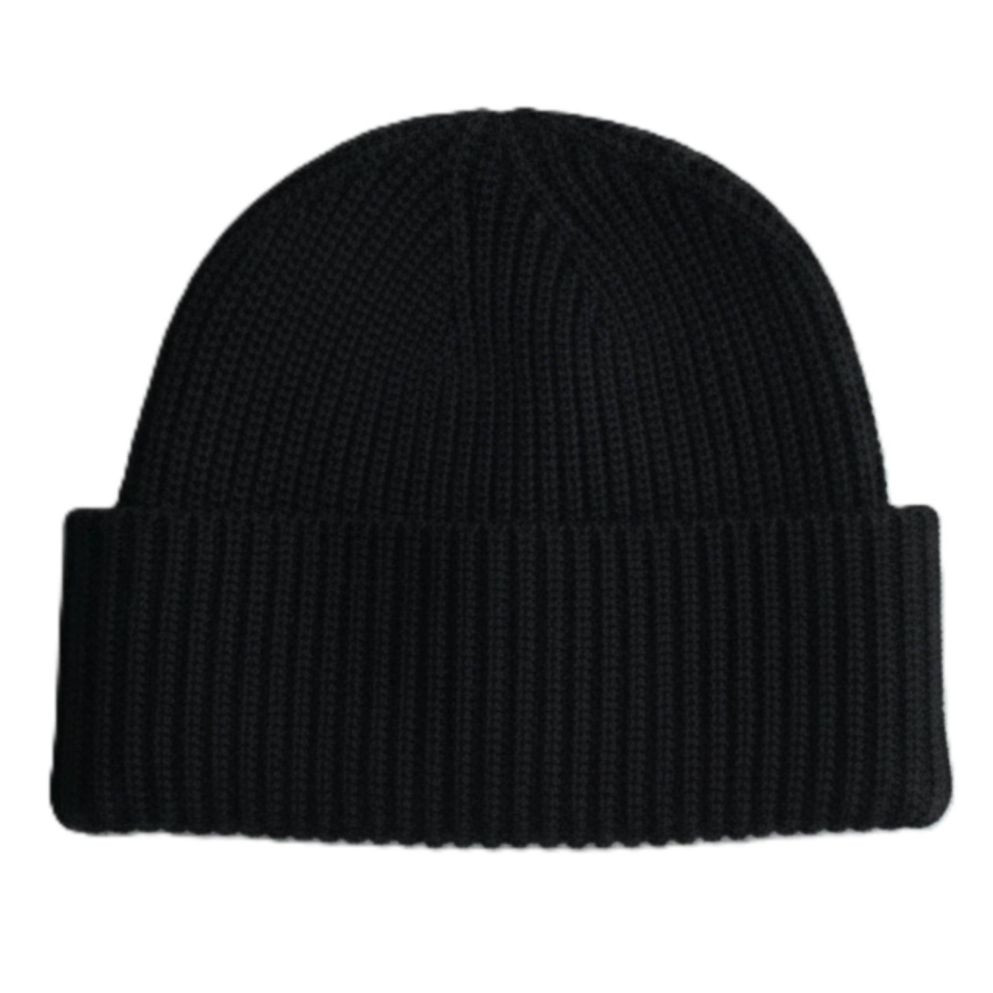 Deep Onyx Noma 100% Pure Himalayan Cashmere Hand-Knit Beanie