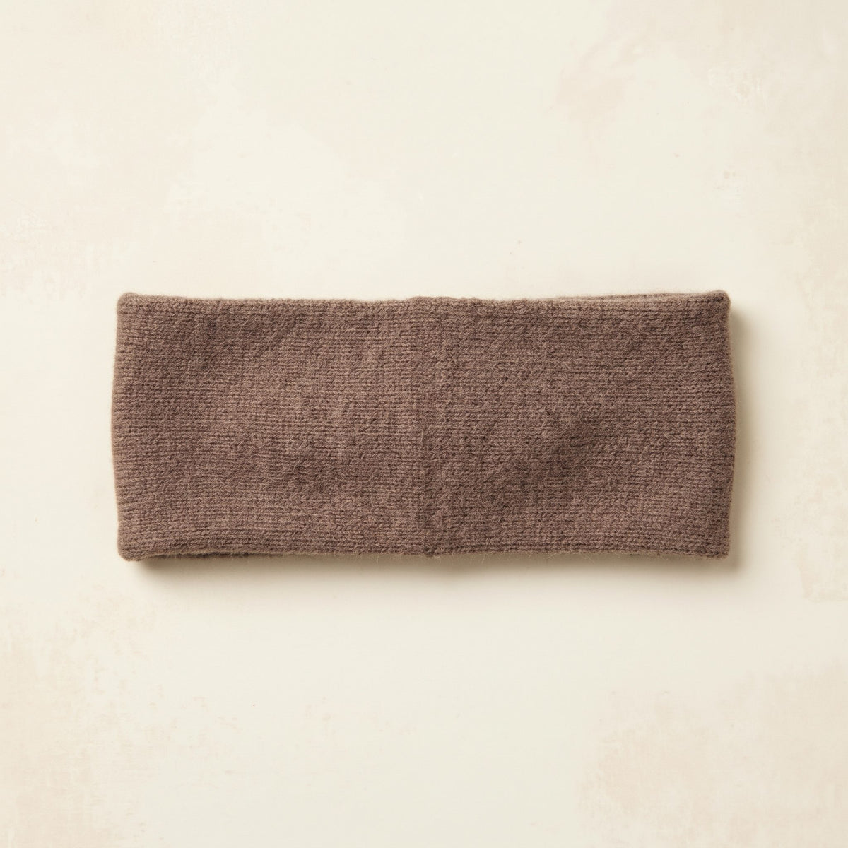 Gomba twisted-front cashmere headband in Brown, flat back