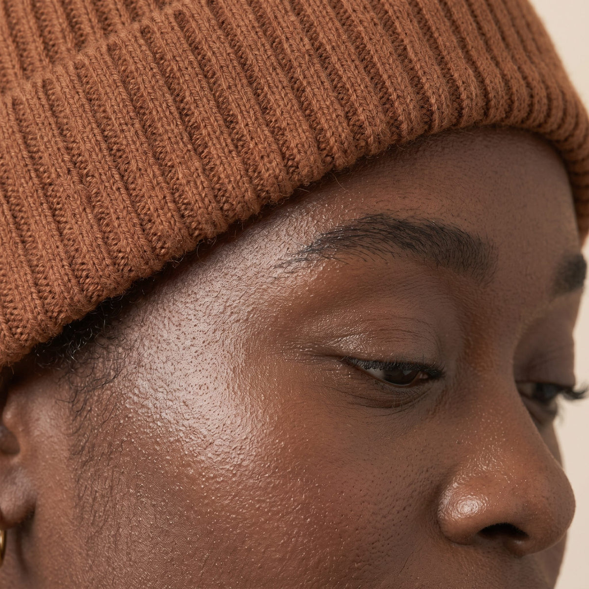 WRAM Women's Cashmere Beanie - Haven Ribbed Amber 6
