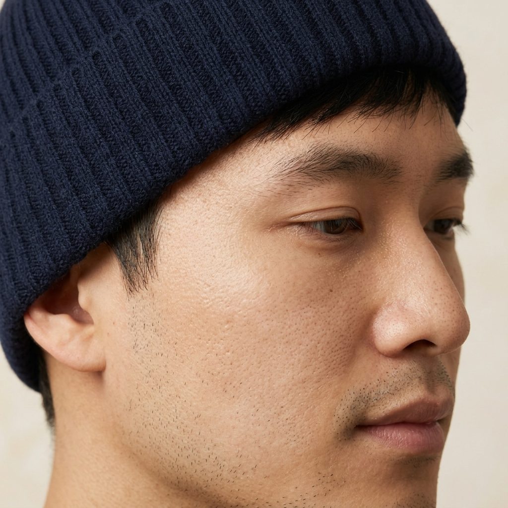 HRNV Men's Cashmere Beanie - Haven Ribbed Navy 6