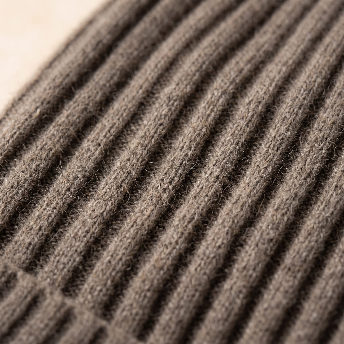 WRTM Women's Undyed Cashmere Beanie - Haven Ribbed Toast Melange 3