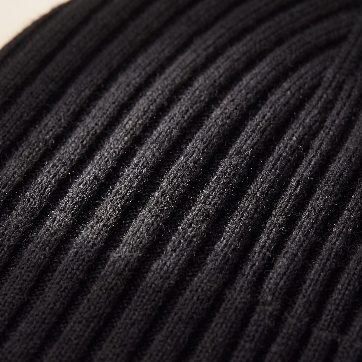 WRBK Women's Cashmere Beanie - Haven Ribbed Black 3