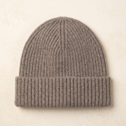 HRTM Men's Undyed Cashmere Beanie - Haven Ribbed Toast Melange 3