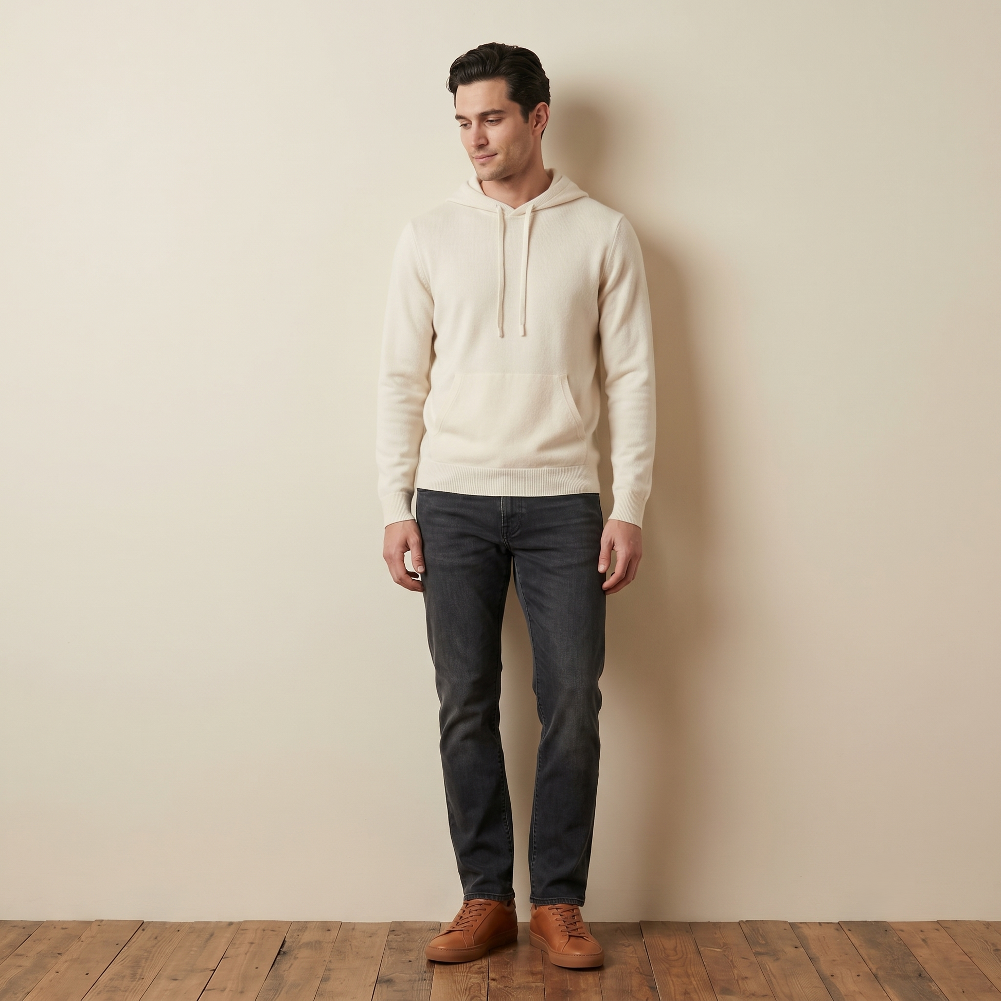 Mustang Himalayan Cashmere Hand-Finished Hoodie For Men