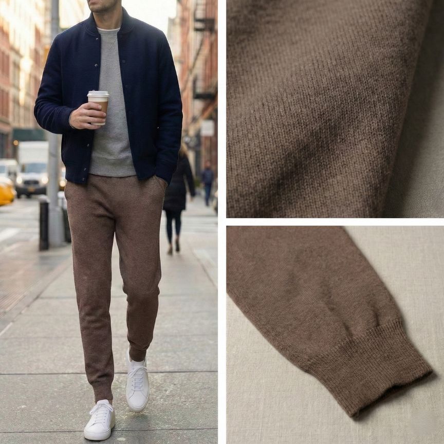 Brown Himalayan Cashmere Zenith Jogger 