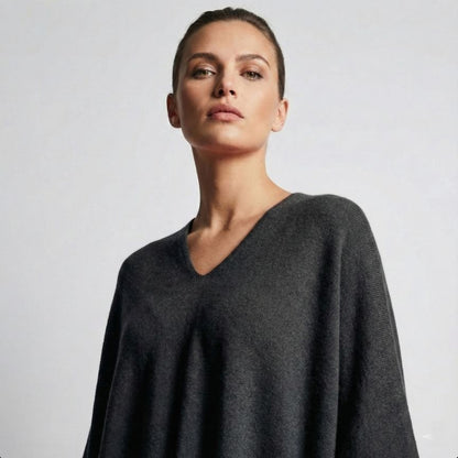The V-Neck Poncho | 100% Pure Himalayan Cashmere