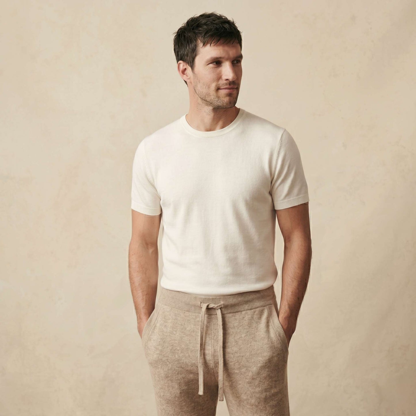 Zenith Natural Undyed Himalayan Cashmere Jogger For Men — Himalayan cashmere, view 25