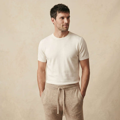Zenith Natural Undyed Himalayan Cashmere Jogger For Men — Himalayan cashmere, view 25