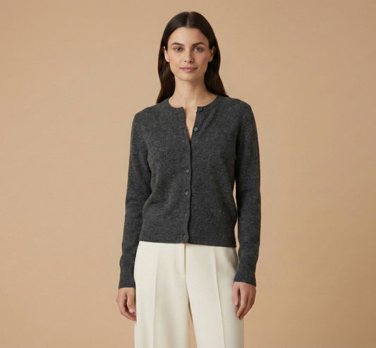 The Pokhara Cardigan | Heavyweight 500g Dense Knit (Undyed)