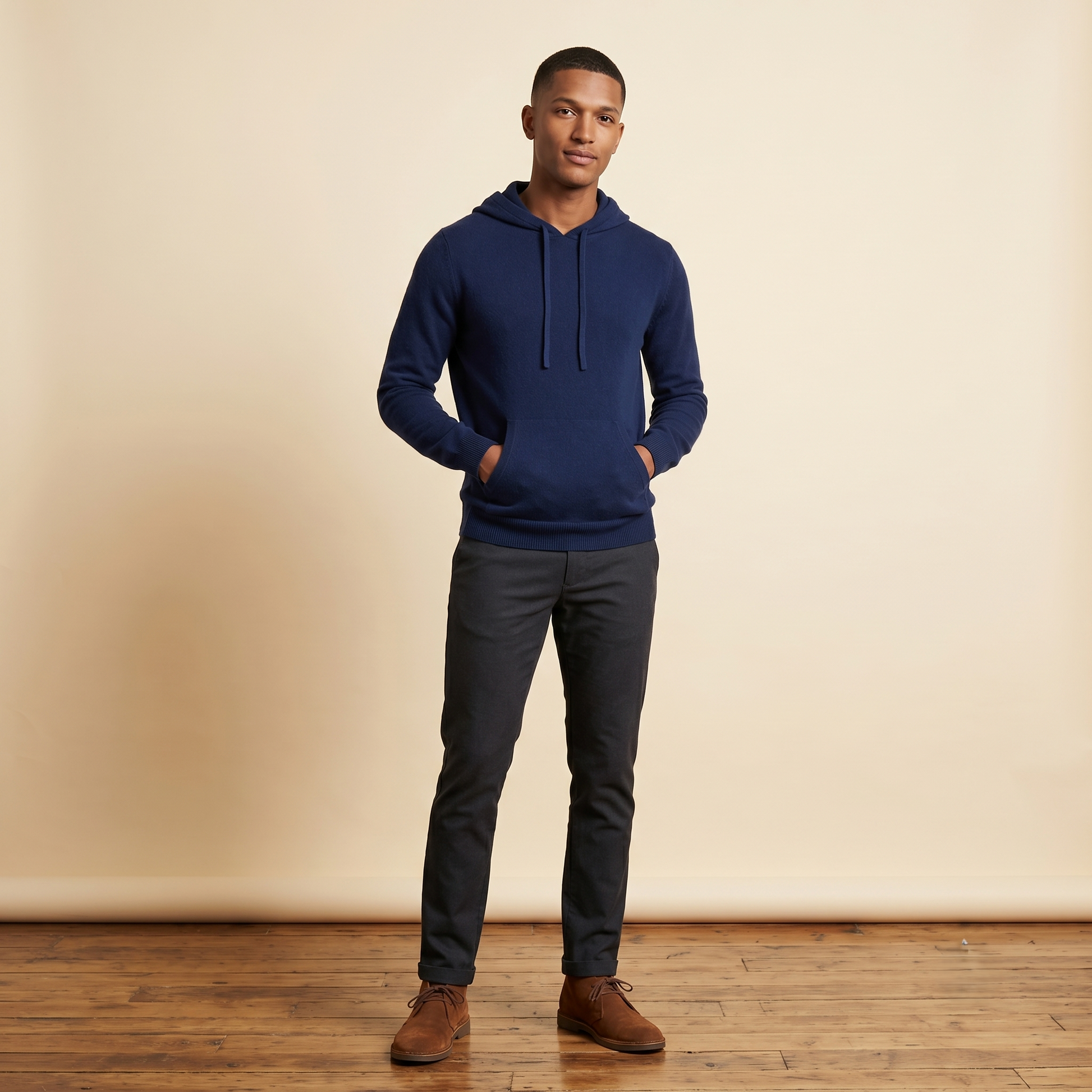 Mustang Himalayan Cashmere Hand-Finished Hoodie For Men