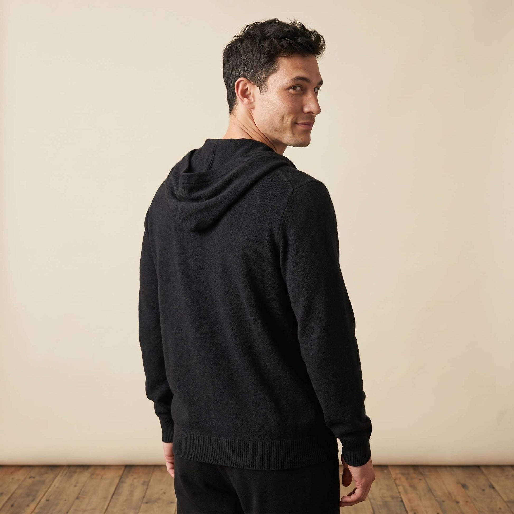 Original Kora Zip Himalayan Cashmere Hoodie For Men — Himalayan cashmere, view 13
