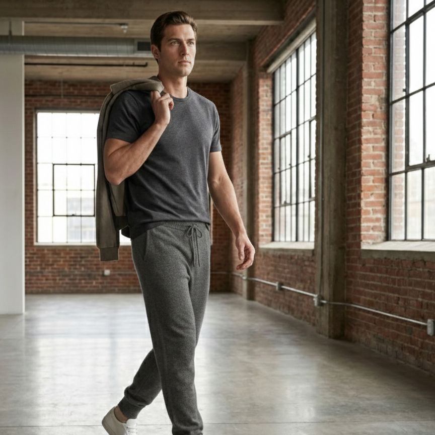 The Zenith Natural Jogger | 100% Undyed Pure Himalayan Cashmere
