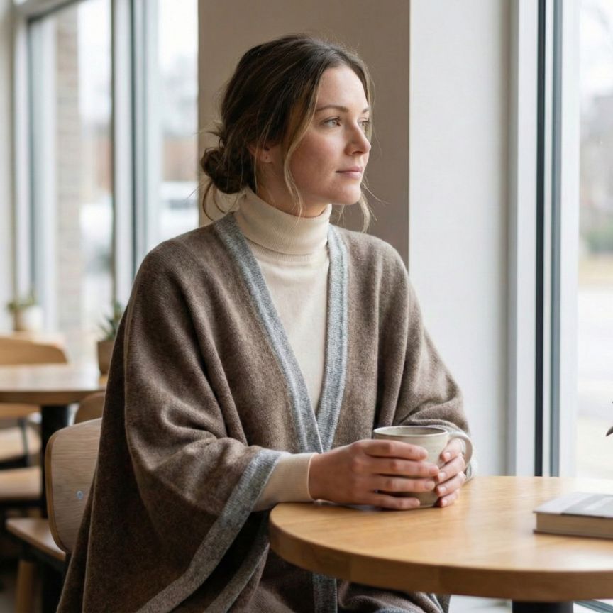 The Artisan Cape | 100% Undyed Pure Himalayan Cashmere