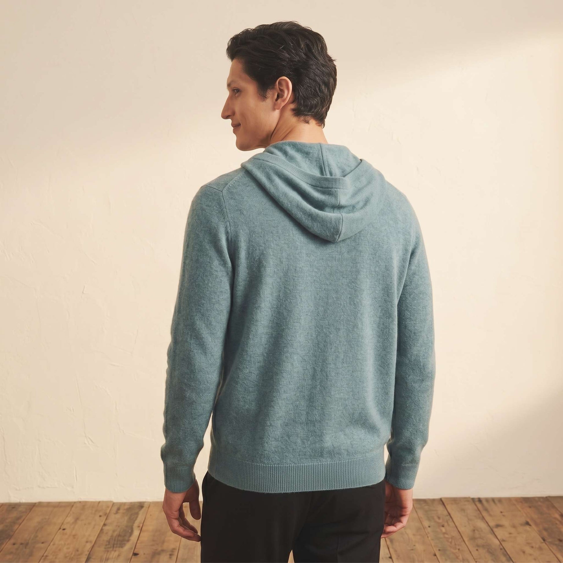 Original Kora Zip Himalayan Cashmere Hoodie For Men — Himalayan cashmere, view 2