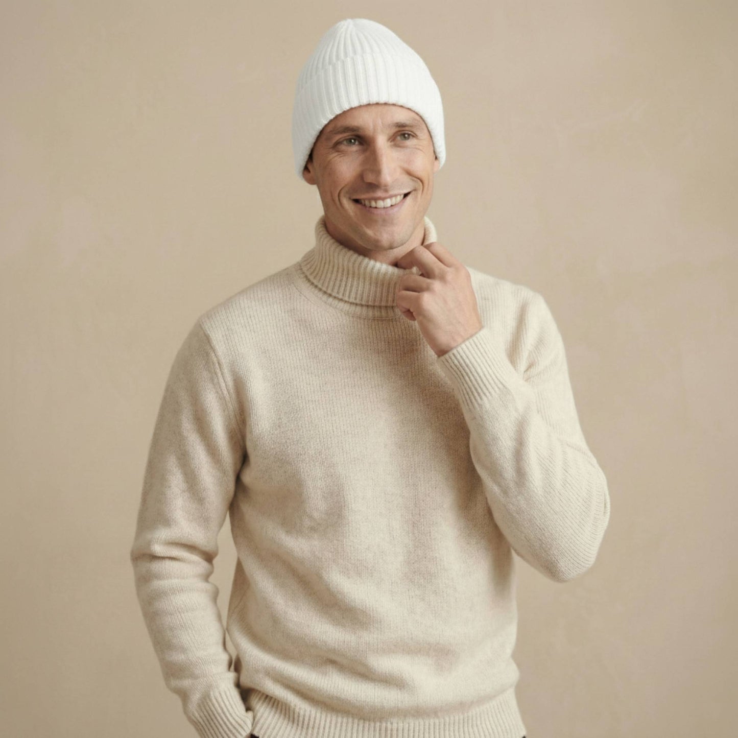 Haven Ribbed Cashmere Beanie | 100% Pure Himalayan Men
