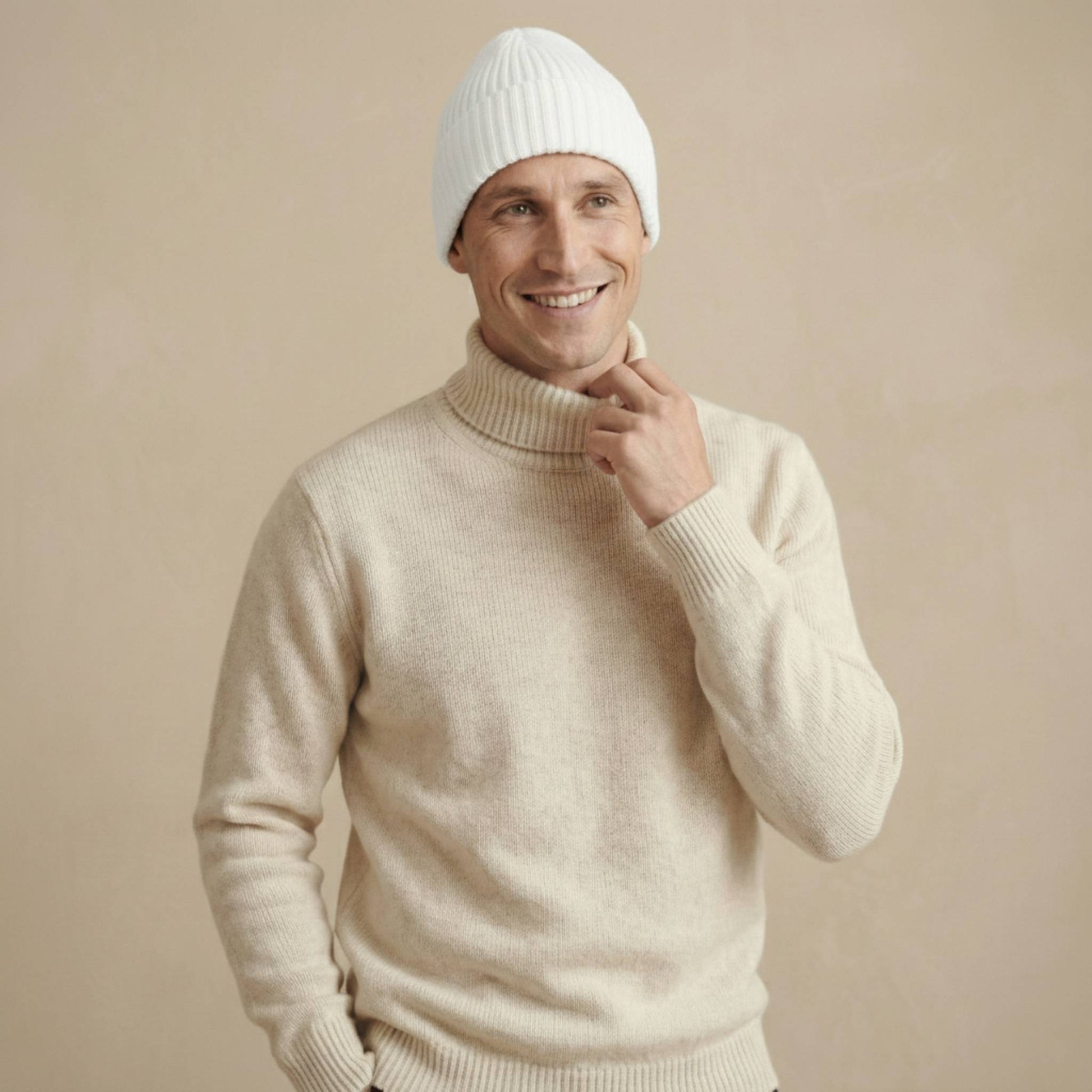 Haven Ribbed Cashmere Beanie | 100% Pure Himalayan Men
