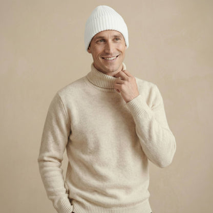 Haven Ribbed Cashmere Beanie | 100% Pure Himalayan Men