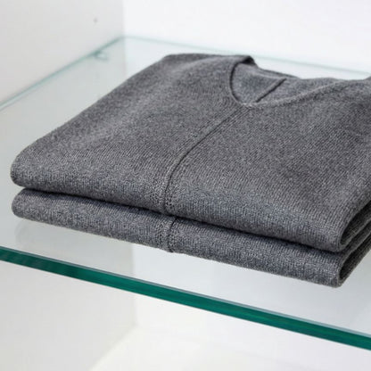 The V-Neck Poncho | 100% Undyed Pure Himalayan Cashmere