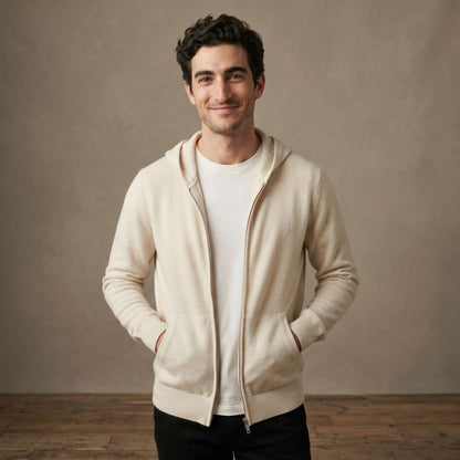 Original Kora Zip Himalayan Cashmere Hoodie For Men — Himalayan cashmere, view 36